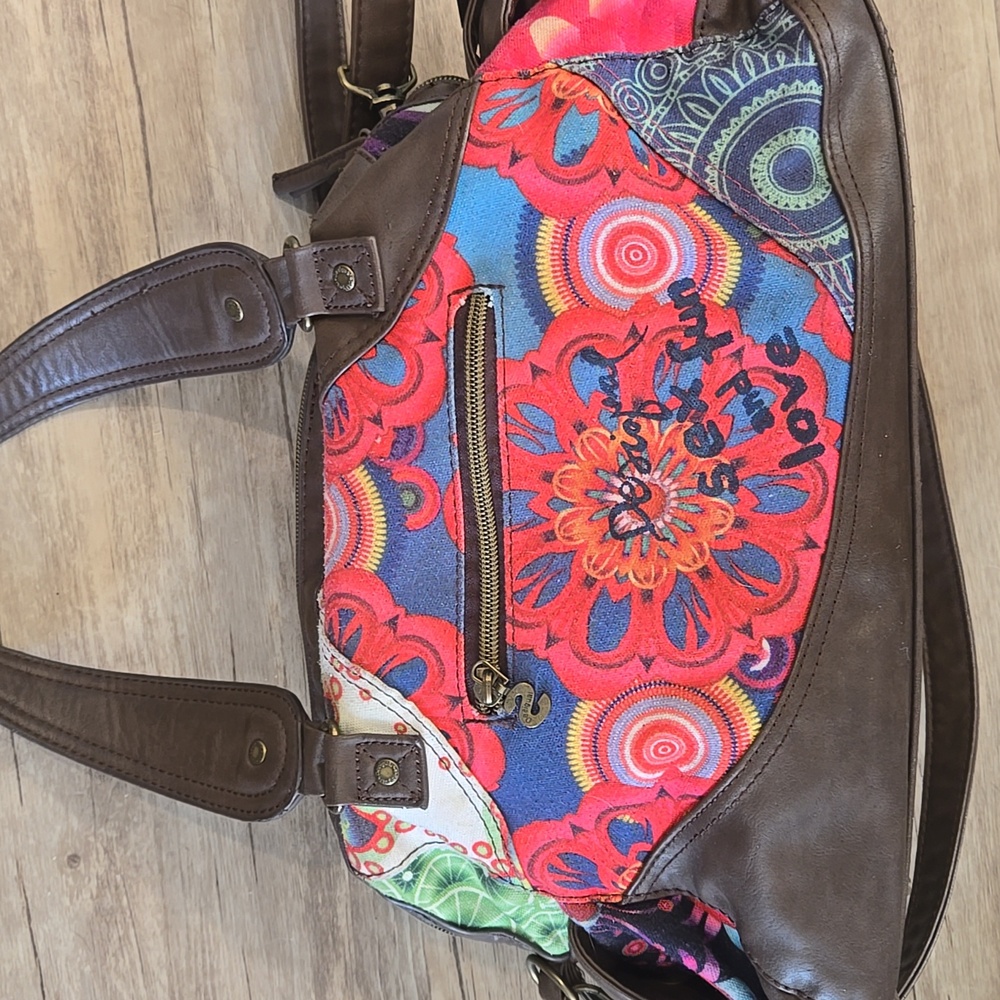 Desigual Canvas, Patchwork, Shoulder Bag - image 5